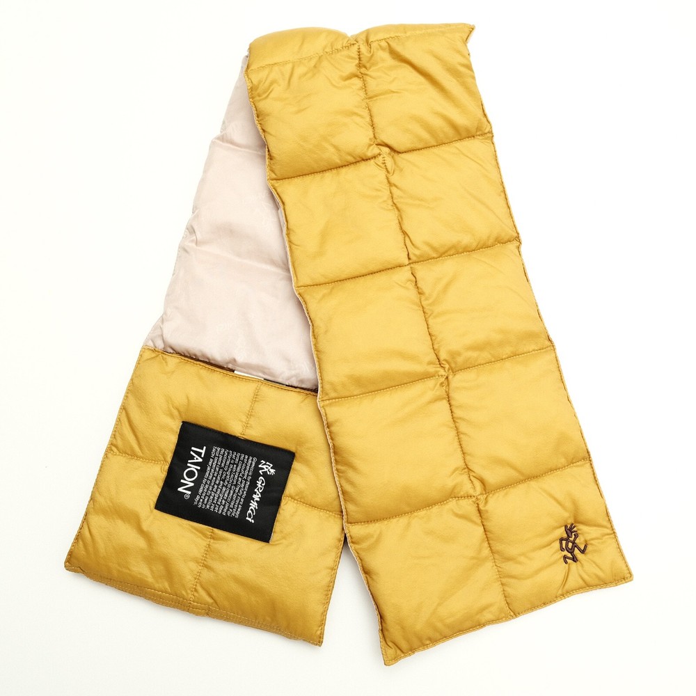 Gramicci Mustard Yellow Down Scarf Taion New