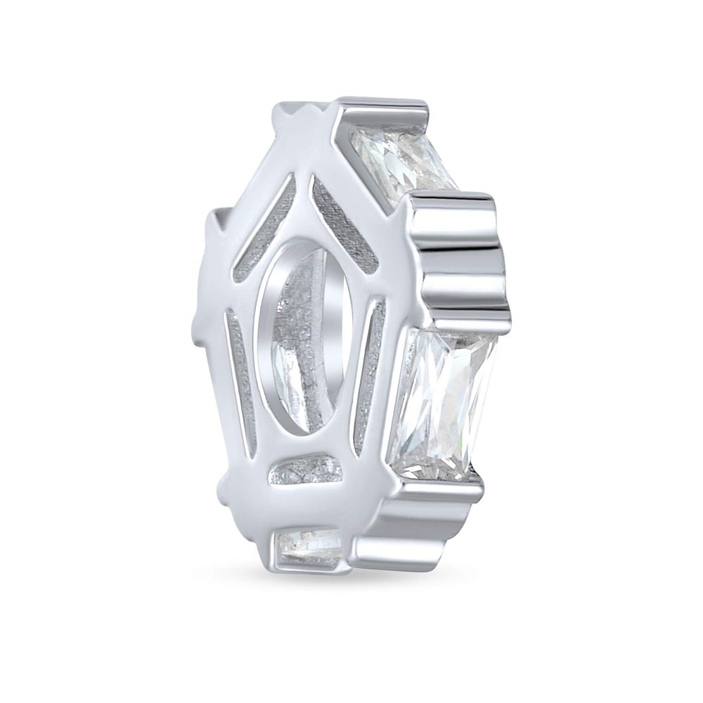 CZ Bezel Set Cluster Star Flower White Opalite Pink Blue Red Clear Color Cubi...