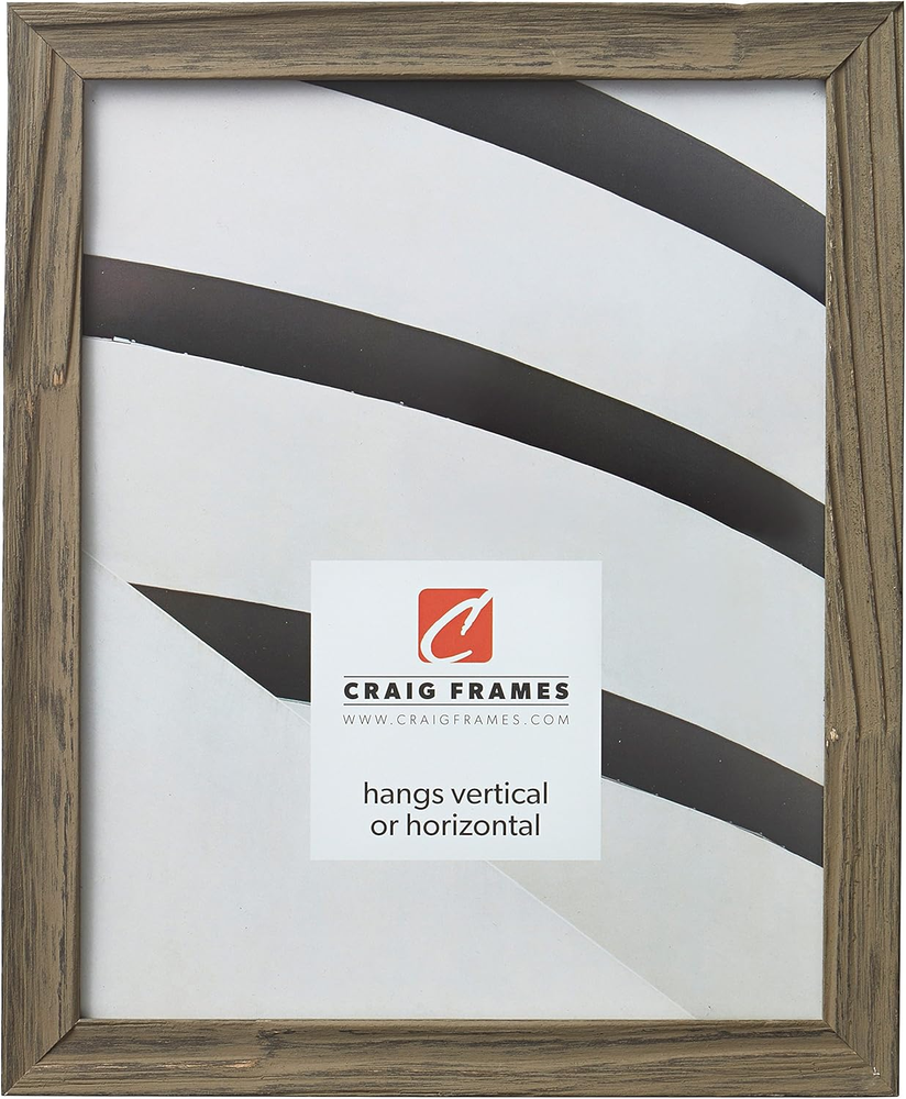 Hausbarn 24x32 Inch Wolf Grey Barnwood Picture Frame  