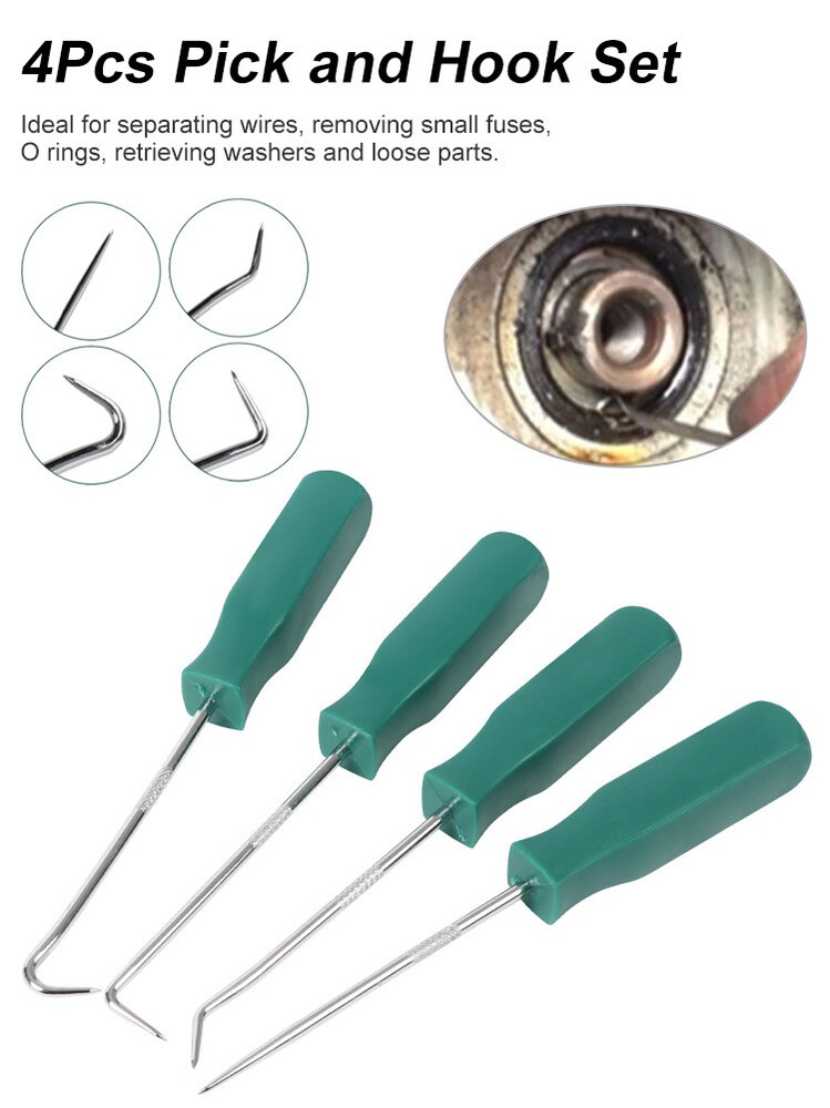 4Pcs Oil Seal Screwdriver Set with O-Ring Gasket Puller Hook Tool