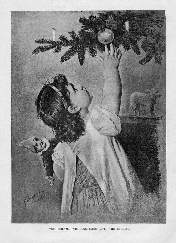 JUVENILE, YOUNG GIRL AND DOLL, THE CHRISTMAS TREE, GLEANING AFTER THE HARVEST