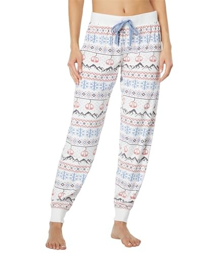 Stay Lifted Fair Isle Pajama Pants in White by PJ Salvage