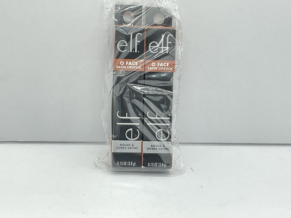 2 PACK e.l.f. O FACE Satin Lipstick in No Doubt - Rich Pigment