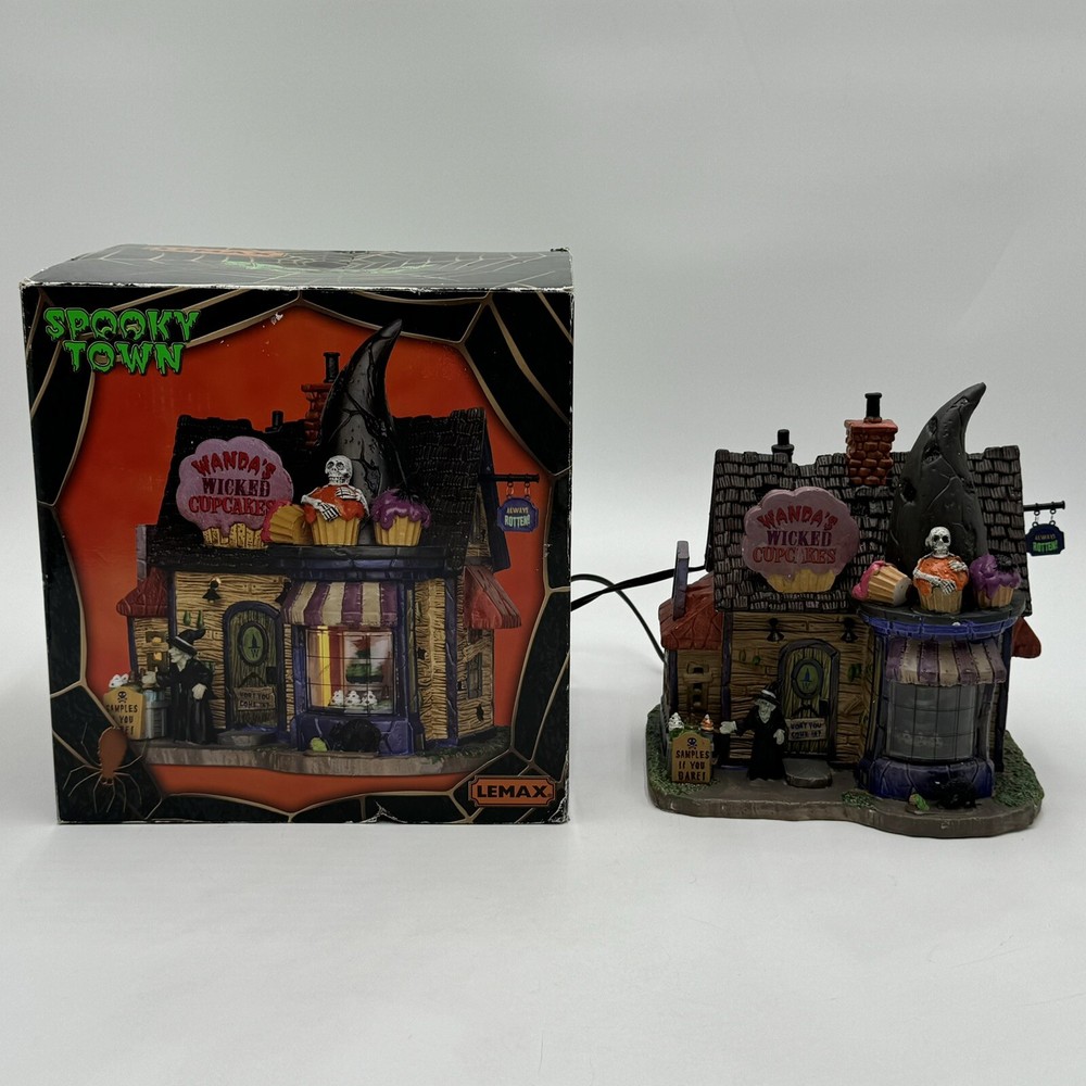 Lemax Spooky Town Wanda's Wicked Cupcakes Halloween Decor 55915