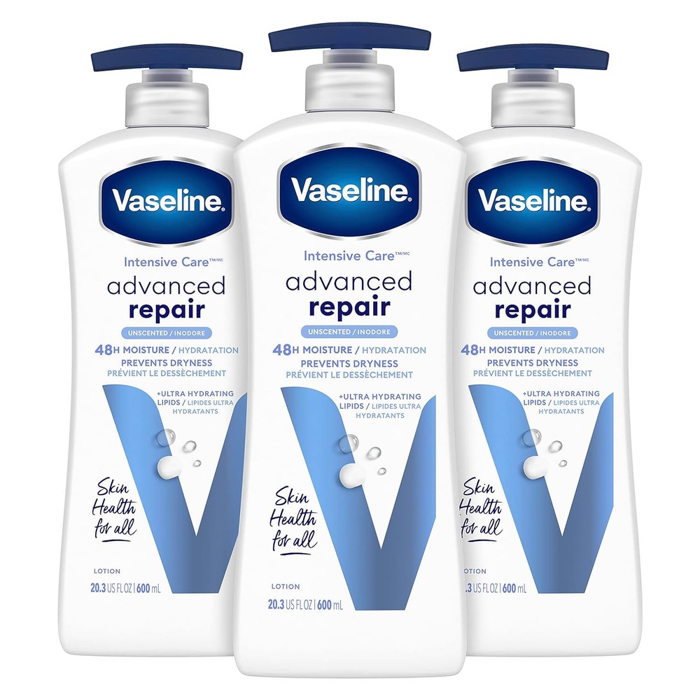 Vaseline Intensive Care Advanced Repair Moisture Lotion Unscented 20.3oz (3 Pk)