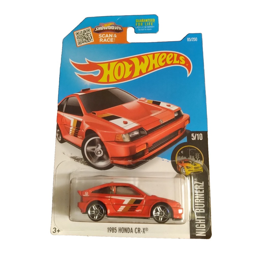 New Hot Wheels 1985 Honda CR-X Night Burnerz Die Cast Toy Car 85/250 Sealed