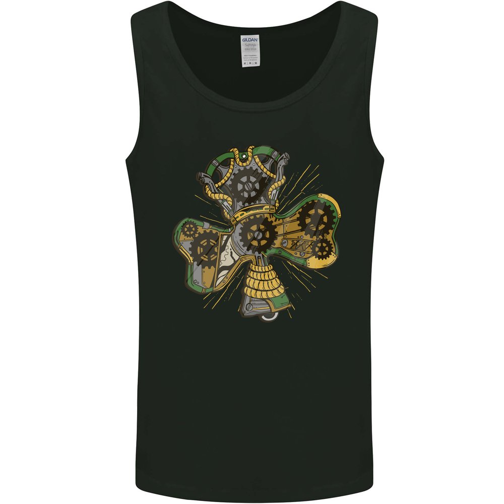 Steampunk Shamrock Mens Vest Tank Top