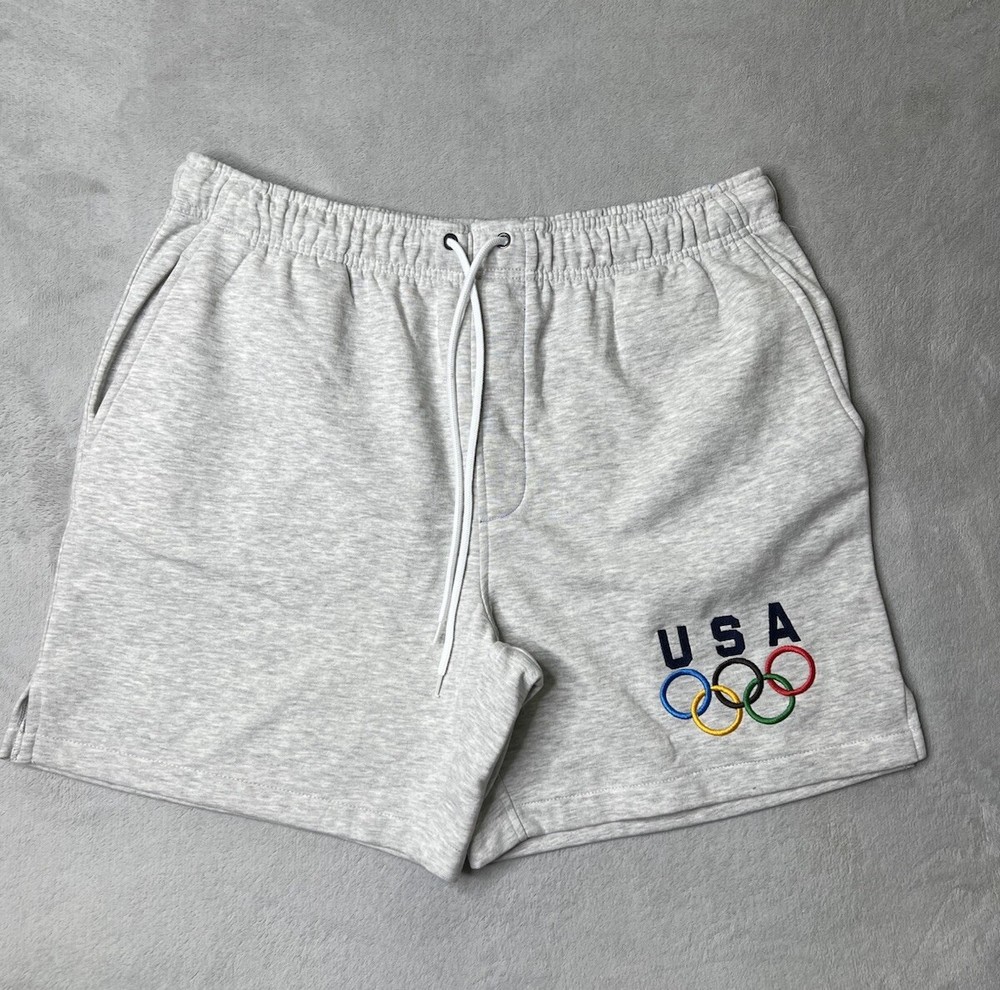 Team USA Apparel Shorts Men XLarge Gray Athletic US Olympic Team Official Fleece