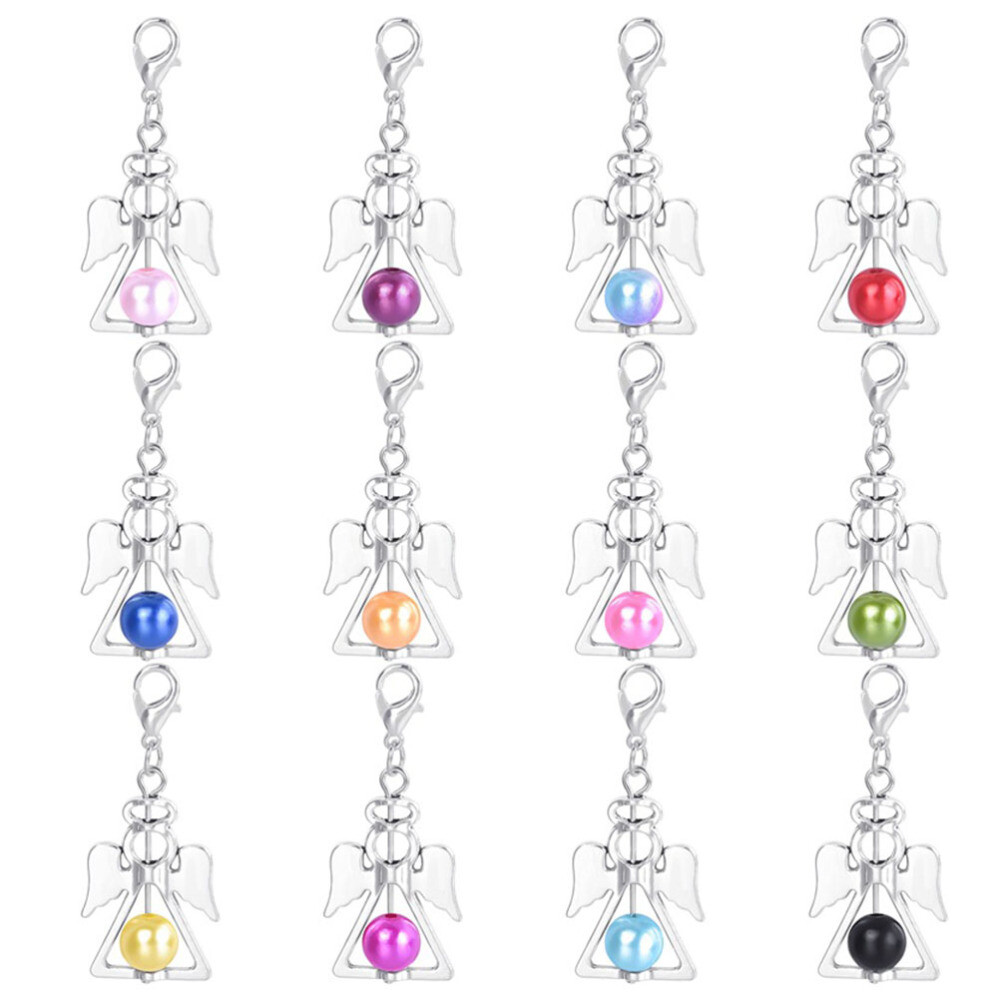 12 Pcs Decor Angel Charms for Crafts Bead Chain Lobster Clasp Baby