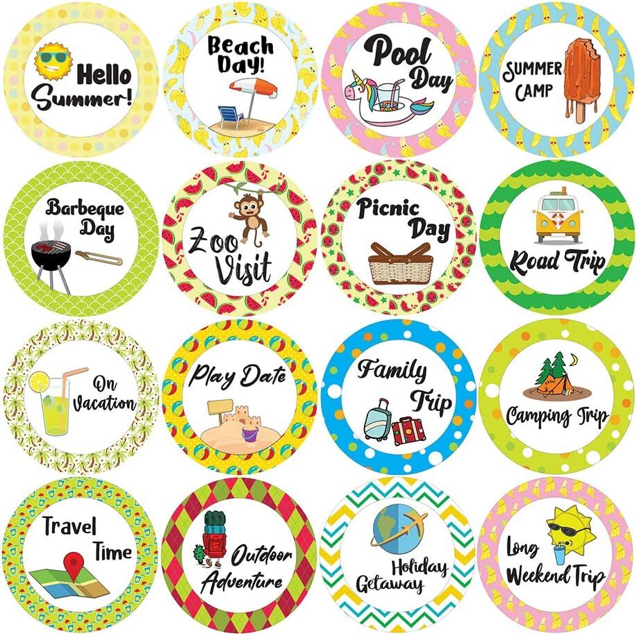 20-Sheet Vacation Planner Stickers for Organized Travel Planning