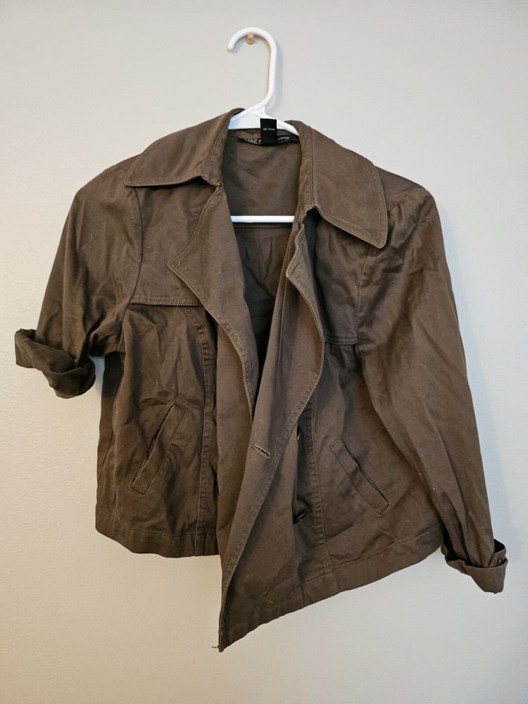Small INC International Concepts Cropped Brown Jacket