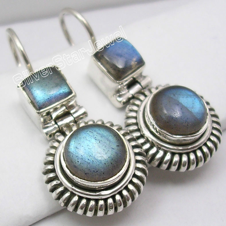Limited Time Special Discount 925 Silver Earrings LABRADORITE & Many Choice Gems-image