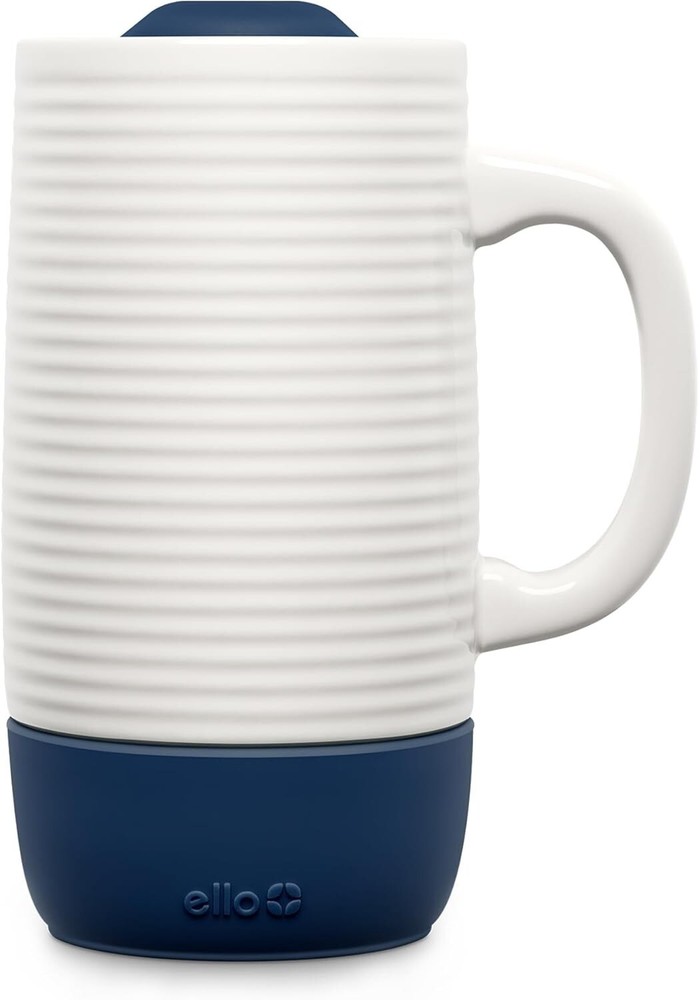 Jane 18oz Ceramic Travel Mug with Splash-Resistant Lid & Built-in Handle