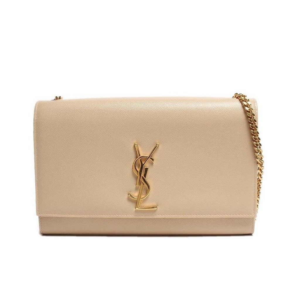 Saint Laurent YSL Kate Chain Shoulder Bag Leather Gold Hardware Logo