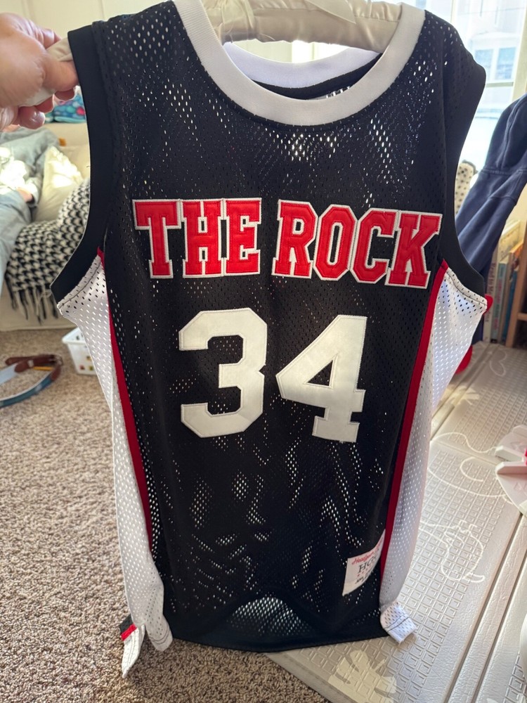 Joel Embiid #34 The Rock High School Basketball Jersey and Headgear Set