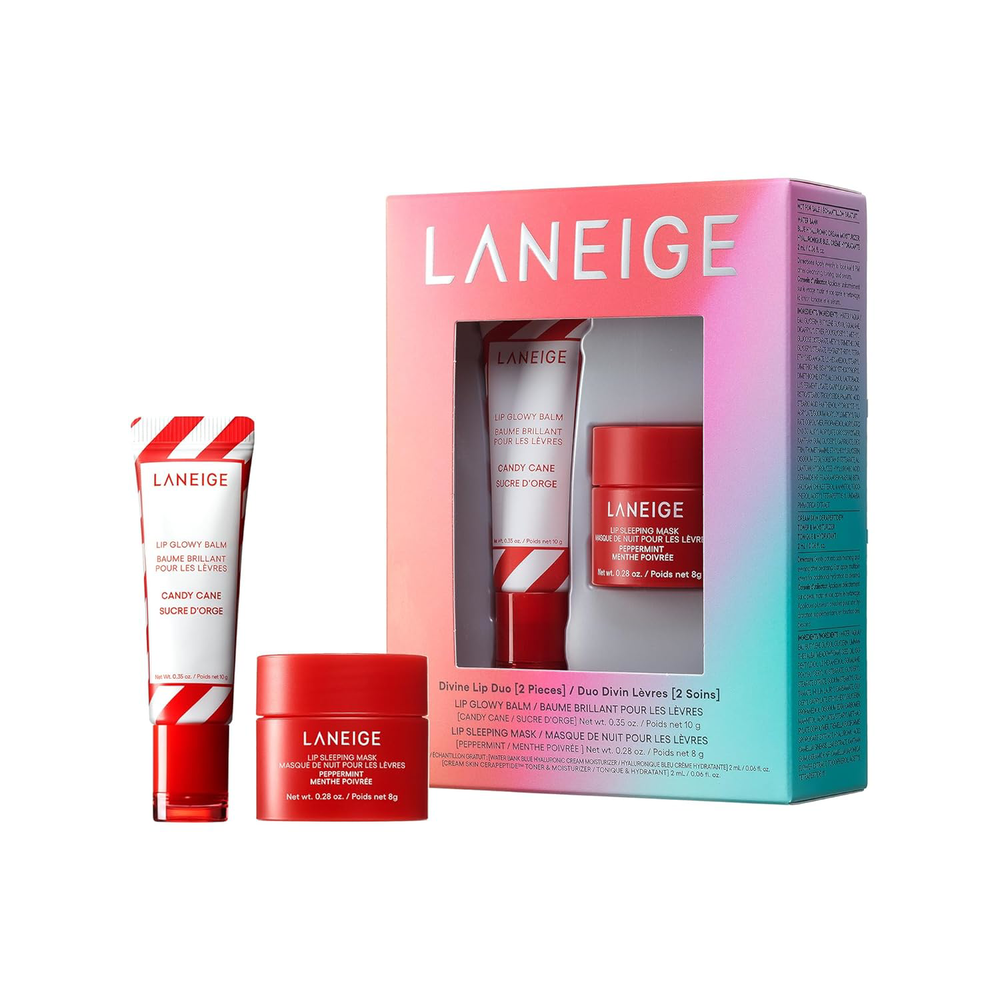 Laneige Lip Sleeping Mask Peppermint 20g & Lip Balm Candy Cane 8g Set