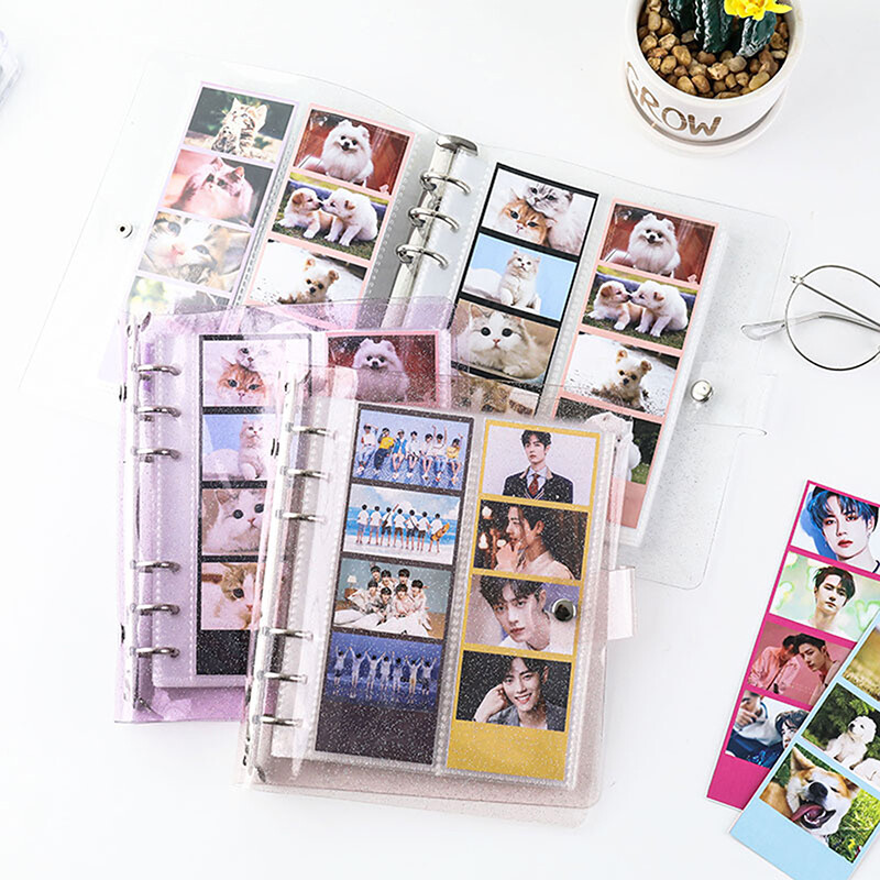 A6 Glitter Photocard Binder 100 Photos for 2x6 Inch Photo Strips Photo Album@