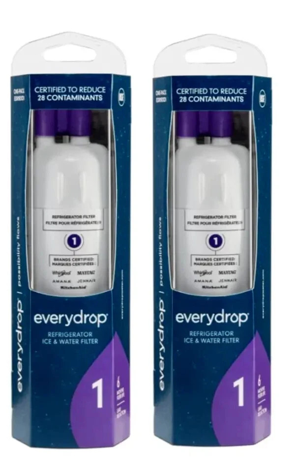 2-Pack EveryDrop EDR1RXD1 Refrigerator Water Filter Replacement White
