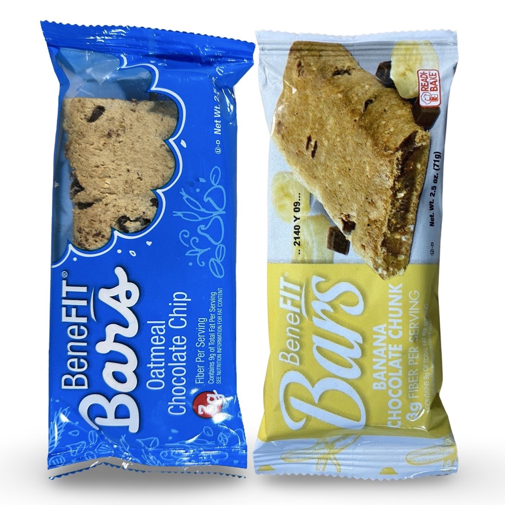2 Flavor Benefit Bar Combo Featuring Banana Chocolate Chunk & Oatmeal Chocolate