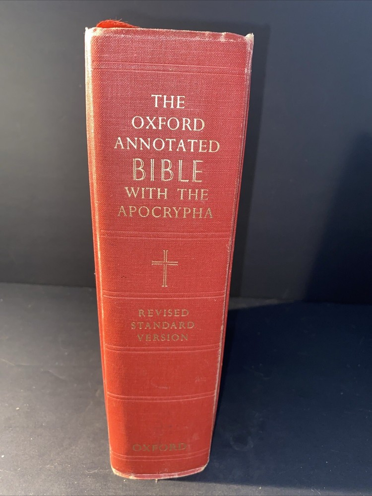 Vintage 1965 The Oxford Annotated Bible w/ The Apocrypha,