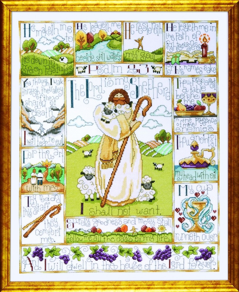23rd Psalm 16x20 Counted Cross Stitch Kit with Design & Threads  