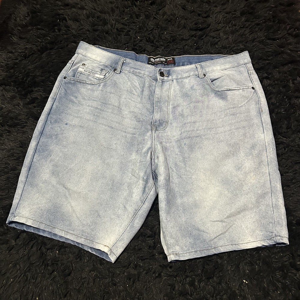 Vintage Ecko Unltd Jean Shorts Mens 44 Light Wash Baggy Jorts Skater Y2K Hip Hop