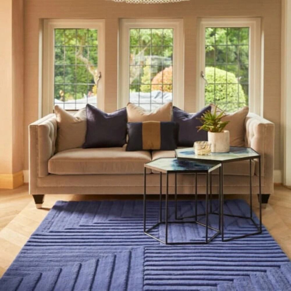 Hand Tufted Modern High-Low Pile Area Rug for Bedroom Living Room 8x10 ft