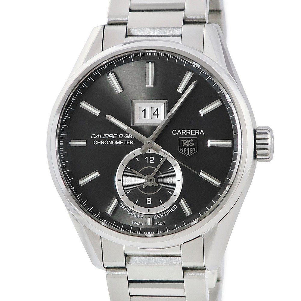 TAG Heuer Carrera Grand Date GMT Automatic Watch WAR5012.BA0723 Ref 685562  