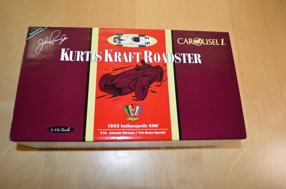 Carousel1 Johnnie Parsons 1/18 Kurtis Kraft Roadster 1955 Indy 500 #16