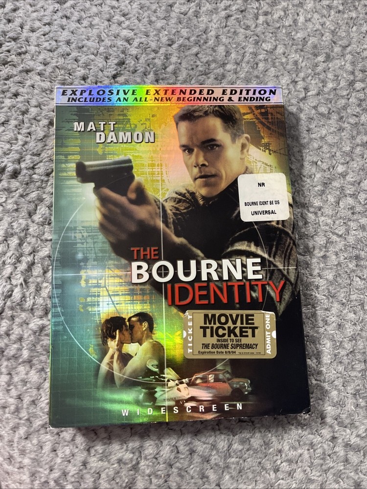 The Bourne Identity Widescreen Extended Edition DVD Action Thriller with Matt Damon
