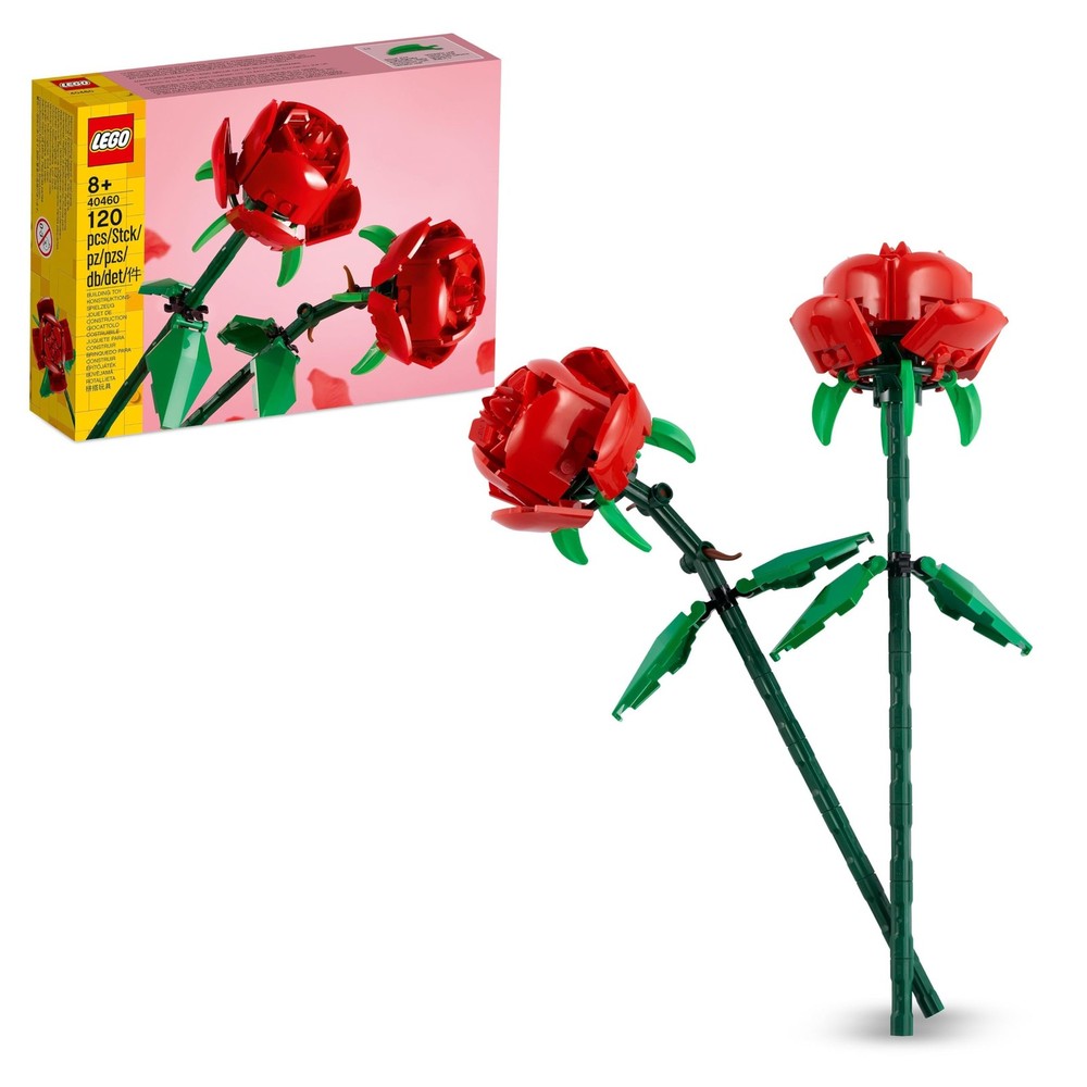 LEGO Creator Roses Flower Bouquet Set for Home Decor and Gift Ideas