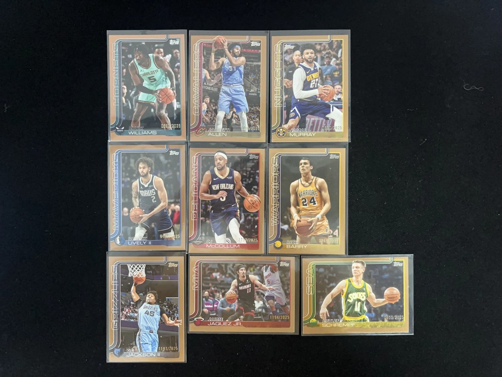 2025-26 Topps Flagship Rick Barry Jamal Murray GG Jackson 265/2025 Gold Lot*9 HD