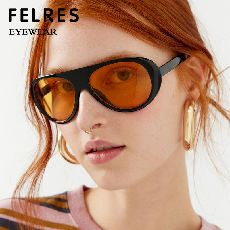 Trendy Oval Sunglasses for Men & Women - UV Protection for Driving & Outdoor Activities