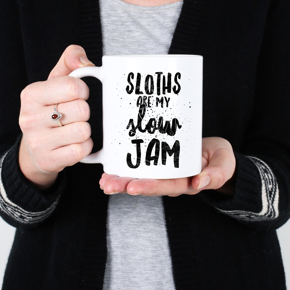 Sloth Mug Gift For Her Funny Coffee Cup With Cute Sloth Design  