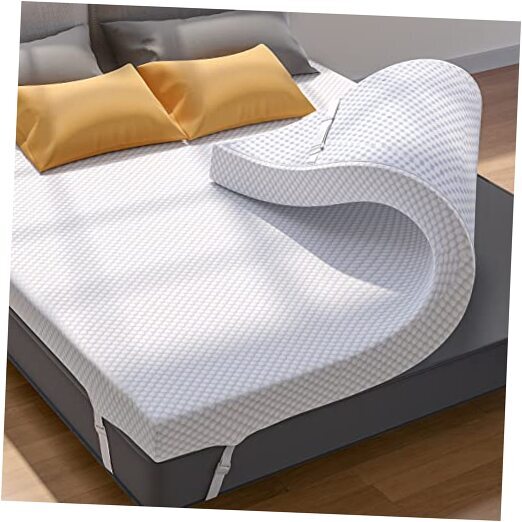 Gel Memory Foam Mattress Topper for Pressure Relief, Premium Soft Queen 3 Inch