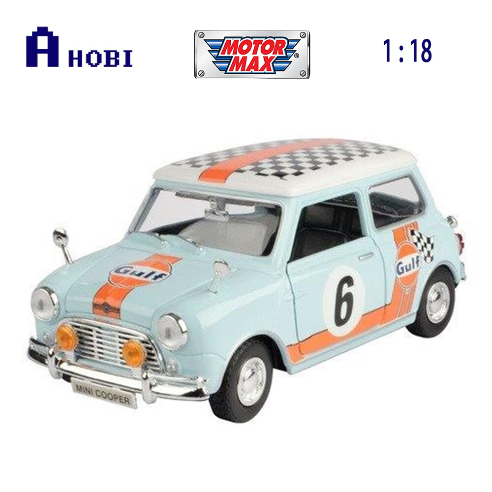Motormax 1:18 Scale Gulf Livery Morris Mini Cooper Diecast Model Car