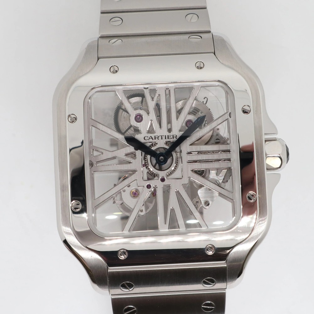 2025 Cartier Santos 39.8mm Steel Skeleton Hand-Wound Unworn Watch