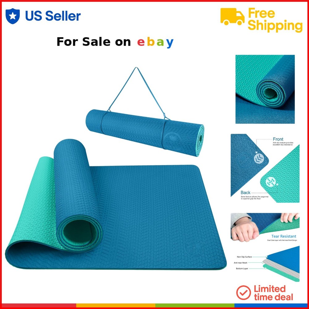 Eco-Friendly Non-Slip Thick Yoga Mat for Pilates Workout 72x24