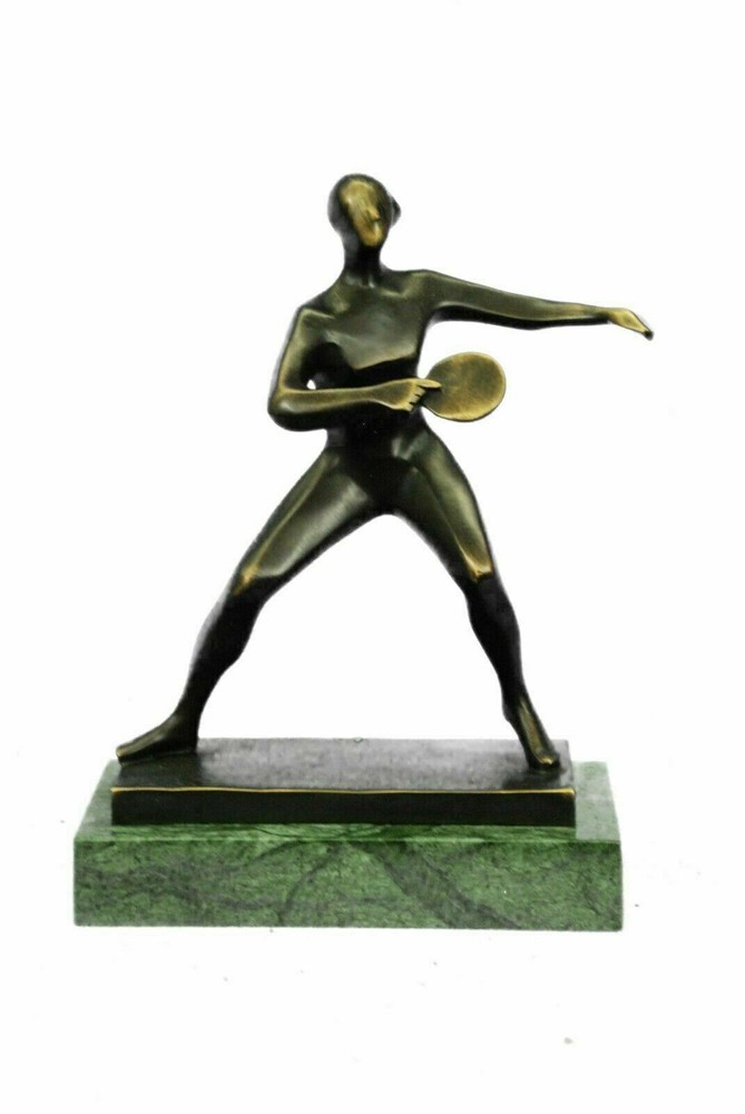 Ping Pong Sport Award Souvenir Abstract Art and Craft Ornament Bronze Statue LRG