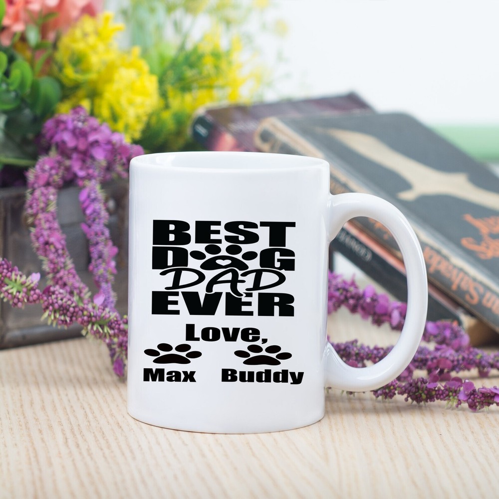 Dog Dad Coffee Cup Personalized Dog Dad Coffee Mug Dog Dad Birthday Or Christmas