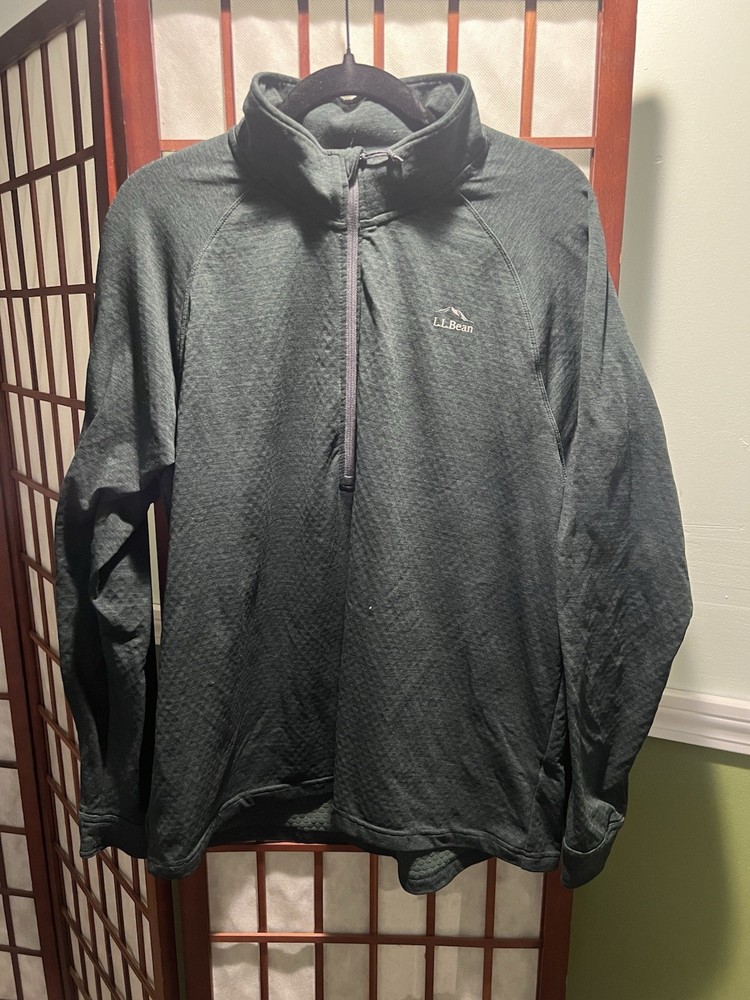 Men’s L.L. Bean Quarter Zip Long Sleeve Pullover Large