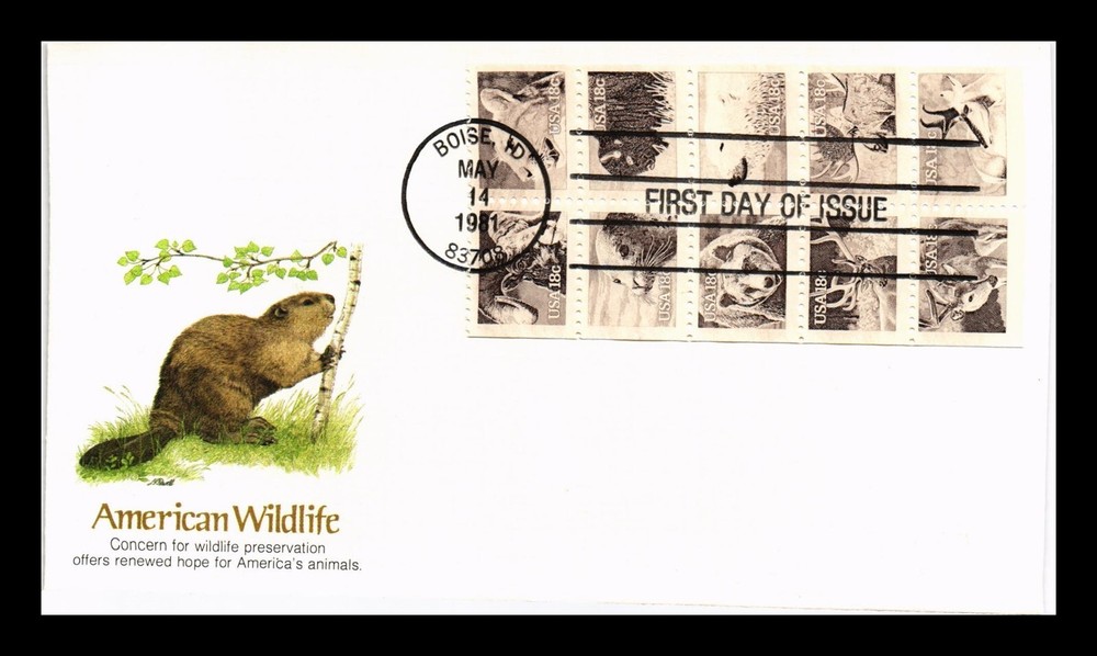 DR JIM STAMPS US COVER WILDLIFE BOOKLET FIRST DAY ISSUE SCOTT 1889A FLEETWOOD