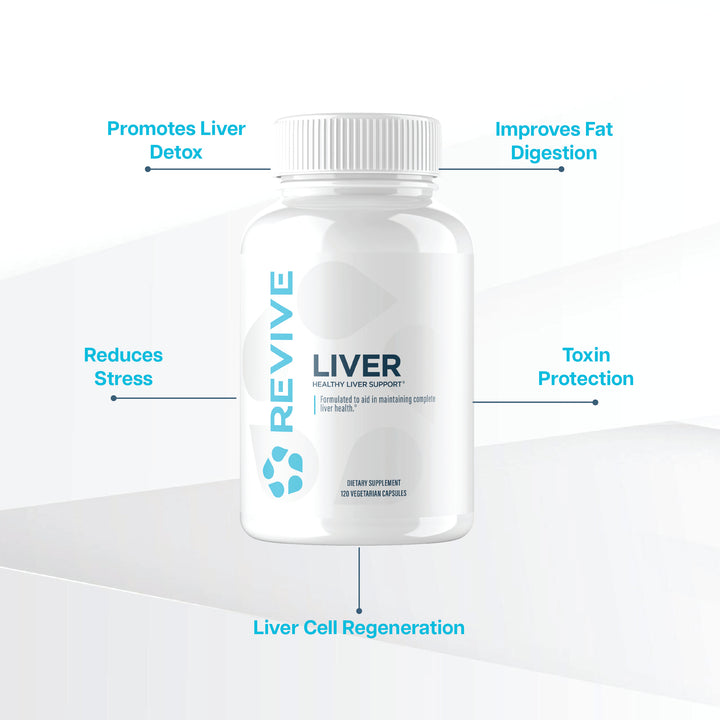 REVIVE MD LIVER Healthy Complete Support Detox 120 Vegeterian Capsules