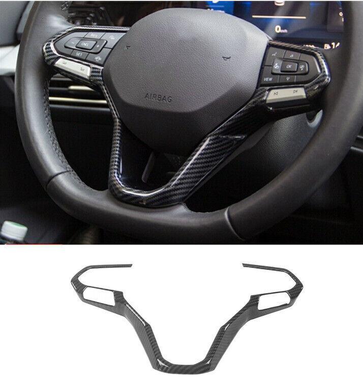1x Para VW Atlas 2020-24 Cross Sport Fibra de Carbono Aspecto Cubierta Volante Borde