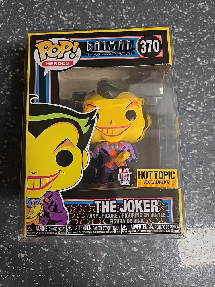 Funko POP! Batman Animated Series Black Light The Joker #370 Hot Topic Exclusive