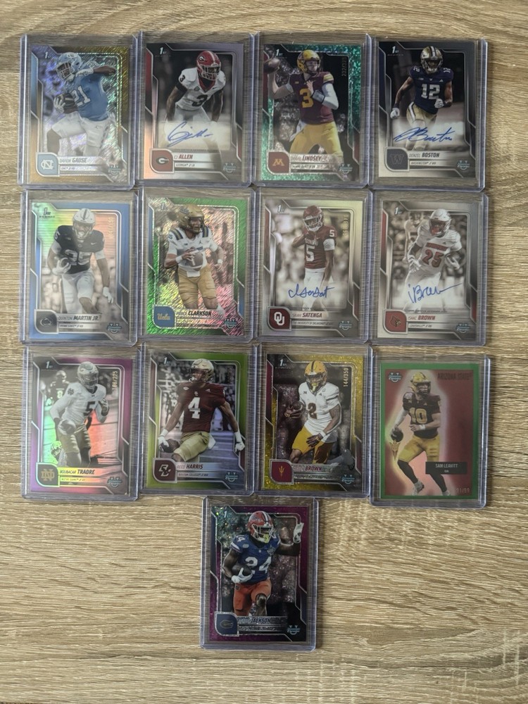 2025 Bowman University Chrome Auto And/or Numbered Lot Of 13