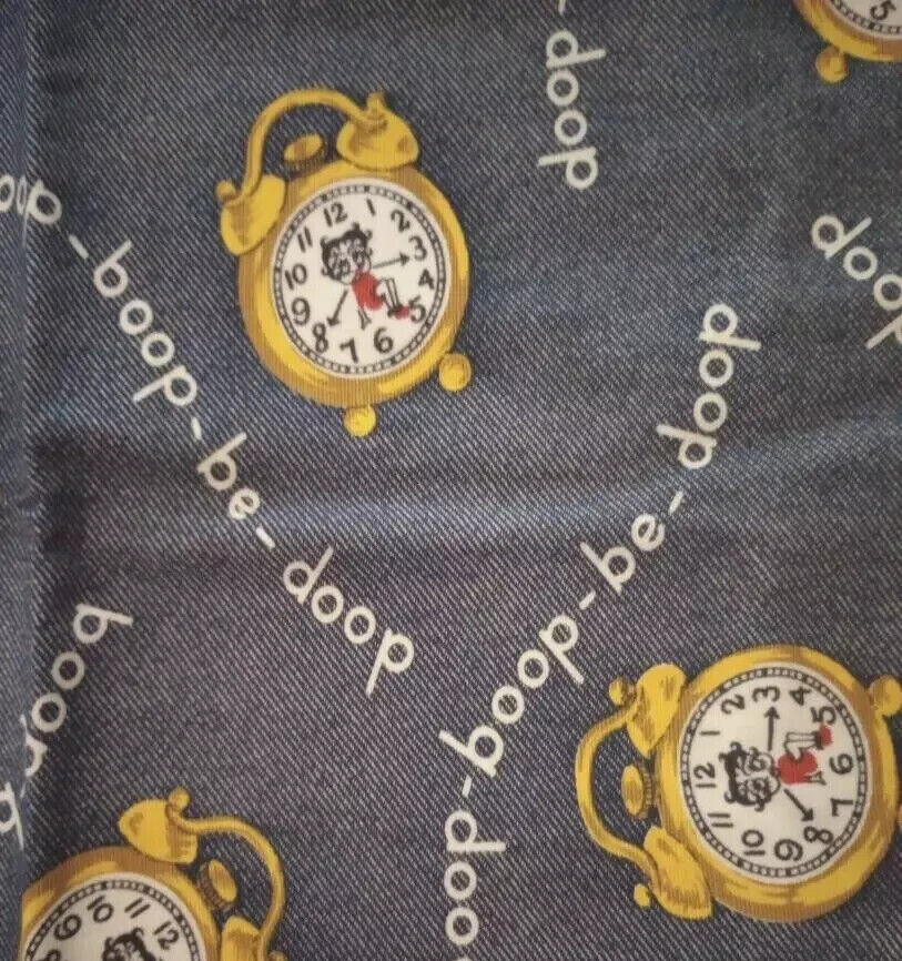 betty boop clock fun fabric piece 11 by 10 inch character print