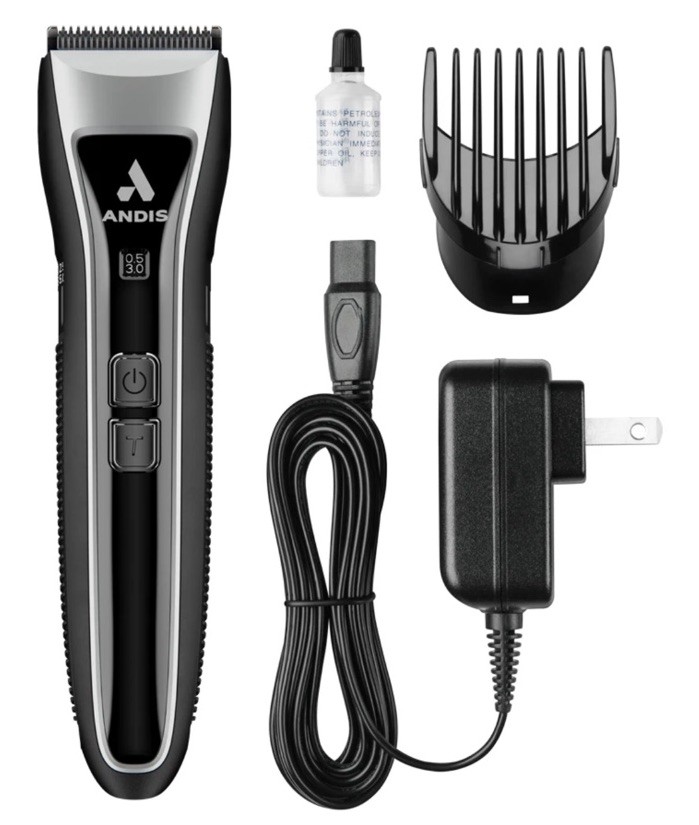 Andis 26085 Adjustable Beard & Hair Trimmer with Combs Wet Dry Use