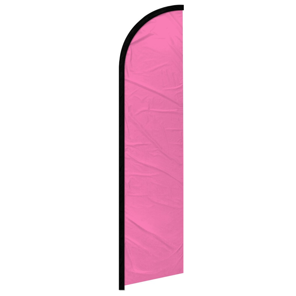 Vivid Solid Pink Windless Swooper Flag - Premium Quality, Eye-Catching Design for Outdoor Decor and Events