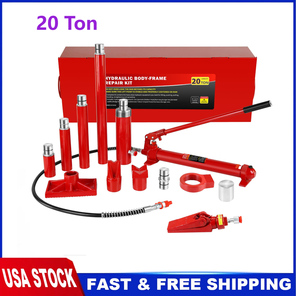 20 Ton Hydraulic Jack Air Pump Lift Ram Body Frame Porta Power Repair Kits